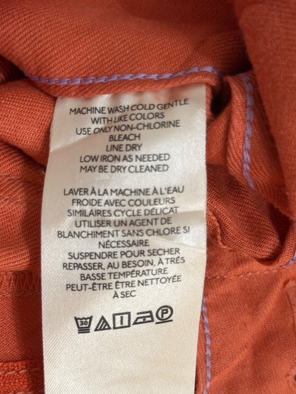 Anthropologie Maeve The Colette Crop Wide Leg Linen Blend Pants Orange Size 31 - Picture 6 of 12